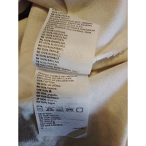 💕NWOT💕 Women's /Juniors H&M Smiley Button-Down Shirt/Jacket Oversize XS Beige - Picture 9 of 12